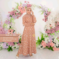 Dress Twill Ori Elzhaf Bahan Adem Muslim Wanita Dewasa - Gamis