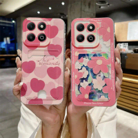 Sarung Telefon Beg Kad, Reka Bentuk Bunga Lukisan Minyak, Serasi dengan HONOR X6b, X5b, X7c, X9b, X9