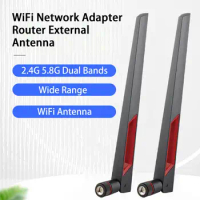 Router Antenna High-gain 2.4G 5.8G Dual Bands Foldable SMA Male Wide Range Wireless Network Card Adapter Antenna Router Supplies
