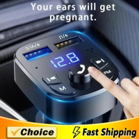 OLAF Car Bluetooth 5.0 Music Player FM Transmitter Dual USB Port Car Charger MP3 Receiver 3.1A Fast Charger Audio Recciever