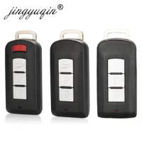 jingyuqin 2/3/4 Buttons Car Remote Smart Key Shell for MITSUBISHI ASX Outlander Sport Pajero Shogun Montero Lancer RVR