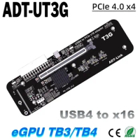 ADT-Link UT3G For NUC/ITX/STX/Nootbook PC Graphics Cards External Laptop USB4 to PCIe x16 Connector eGPU Adapter Thunderbolt 3/4