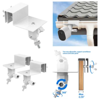 Weatherproof Gutter Mount for Ring Video Doorbell 1(1st&amp;2nd Gen)/Doorbell 4(2021)&amp;2/3/3 Plus/WYZE Cam V3/Blink xt/xt2(White)