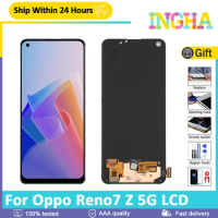 Original AMOLED 6.43" For Oppo Reno7 Z 5G LCD Display CPH2343 Touch Screen Digitizer Assembly For Oppo Reno 7Z Display Replace