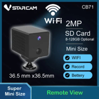 Vstarcam mini camera 2MP Mini Wifi Camera 1500mAh Rechargeable Battery IP Camera AI PIR Human Body Detection Alarm IR Night
