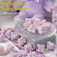 KeysU Studio Bunny Switch(70/90/110-Packs) (Stock/Lubed)(Box)Linear Switches Mechanical Keyboard Switches Factory Lubed