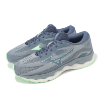 Mizuno 慢跑鞋 Wave Serene GTX 男鞋 灰藍 綠 防水 緩衝 運動鞋 美津濃 J1GC2460-51