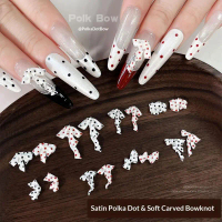 10Pcs Wave Bow Flower Butterfly Soft Satin Light Nail  Nail Art Charms DIY Nail Decoration Manicure 