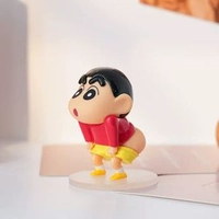 正版蠟筆小新汽車擺件新醬變形記儀表臺盲盒擺件創意汽車裝飾用品