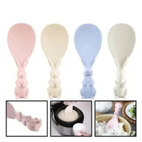 Centong Nasi Karakter Kelinci Sendok Nasi Plastik Bisa Berdiri Rice Cooker Spoon Anti Lengket Souven