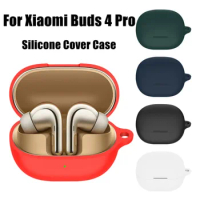 Dustproof Silicone Case Anti-fall Washable Earbuds Protective Case Soild Color Earbuds Sleeve for Xiaomi Buds 4 Pro Home/Travel
