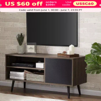 TV Stand,Wood TV Cabinet Media Console with Storage,Home Entertainment Center,for 50 Inch Flat Screen,TV Stand