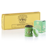【TWG Tea】純棉茶包迷你茶罐雙享禮物組(玫瑰芬香茶 15包/盒+迷你茶罐口味任選20g/罐)