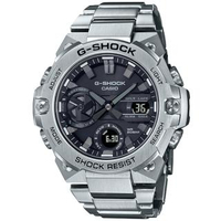 【CASIO 卡西歐】G-SHOCK 碳纖維防護太陽能藍牙手錶(GST-B400D-1A)