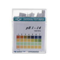 ชุดทดสอบกรดอัลคาไลน์ PH, 100 แถบ, 1-14 PH, กระดาษตัวบ่งกรดกรด, ชุดทดสอบลิ้นจี่น้ำ