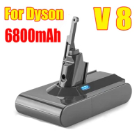 For Dyson V8 21.6V 6800mAh Replacement Battery for Dyson V8 Absolute Cord-Free Vacuum Handheld Vacuum Cleaner Dyson V8 Battery