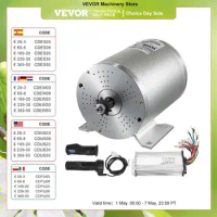VEVOR Brushless DC Motor Electric Bikes Motor 500W-3000W 36V-72V With Speed Controller &amp; Charger for E-Scooters Go-Karts E-Bike
