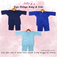 Baby Malay Clothes - Baby Blue, Navy Blue, Royal Blue Baby Aqiqah Clothes Baby Aqiqah Clothes