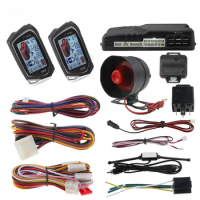 2 Way big 1.73 inch LCD Pager Display auto Start Timer start stop Shock Warning Car Alarm System