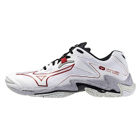 Mizuno Wave Lightning Z8 [V1GA240096] 男 排球鞋 羽球鞋 室內運動 緩震 白 紅灰
