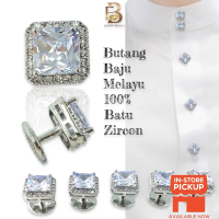 New Arrivals Elegant Exclusive Brooch Malay Wedding Dress Button Zircon Stone [Free Box] Muslimin Cu