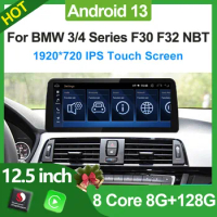 Android 13 Qualcomm Carplay Auto For BMW 3/4 Series F30 F31 F32 F33 F34 Multimedia Player GPS Navi Stereo Radio Screen WIFI DSP
