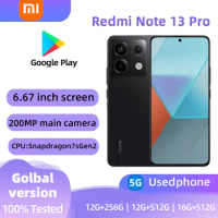 Xiaomi Redmi Note 13 Pro 5G Android 6.67inch RAM 12GB ROM 256GB Qualcomm's Second Generation Snapdragon used phone