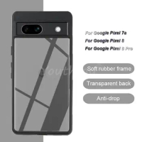 For Google Pixel 7A Case Luxury Silicone Tranperant TPU Cover Google Pixel 7A Case Shockproof Back Google Pixel 7A 8 Pro Cover