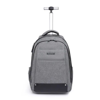 2024 New Trolley Backpack Men's and Women's Luggage Large Capacity Business Travel Bag 18 inch Carry-on Backpack with Wheels Bag