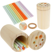 Wooden Stick Balance Toy Montessori Color Sorting Toys Colorful Wooden Stick Balance Games Educational Matching Games Portable