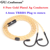 GUcraftsman Gold 8 MMCX 0.78mm 2Pin w80 xelento AK T8iE a18/u18 Oriolus re2000 LCDi4 LS400 JH11 pro Headphone upgrade cables