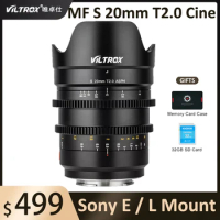 VILTROX S 20mm T2.0 ASPH Full Frame Prime Cine Lens for Sony E Mount Panasonic Leica Sigma Lumix L Mount Camera Cine Lens