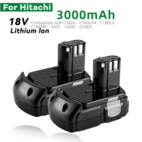 18V 3000mAhLi-ion battery for Hitachi power tool battery BCL1815 EBM1830 326240 326241 327730 327731 CJ-OPEN