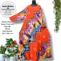 GAMIS SHAFANA LD140 PB150 LK70 BISA DIRUBAH JADI LD130-120 BATIK CAP TERBARU MAKSIMAL BB 130KG BAHAN