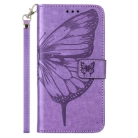 New Wallet Flip Case For VIVO Y02S Y16 Y35 S10E V23E Y75 Y77 Y51A Y53S Cases Butterfly Flower Coque Cover