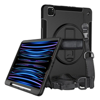 【5少量現貨】 2025 iPad 11 A16 TPU軍規防摔 保護殼 保護套 兼容 10代 11吋 10.9吋 含筆槽背帶旋轉支架_TA3