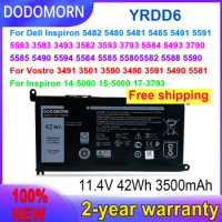 DODOMORN New YRDD6 Battery For Dell Vostro 3491 3501 3590 3490 3591 5490 5581 5481 3400 3401 3405 3500 Latitude 3300 3401 3379
