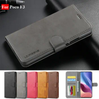 For POCO F3 Case Leather Vintage Phone Case Xiaomi Poco F3 Case Flip 360 Magnetic Wallet Case On Xiaomi Poco F3 Cover Funda Etui