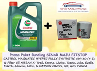 Paket Oli CASTROL MAGNATEC HYSPEC FULL SYNTHETIC 5W-30 & Filter Oli Mobil DATSUN GO PANCA & HATCHBAC