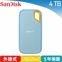 【最高22%回饋 5000點】   SanDisk E61 4TB 行動固態硬碟 (天藍)