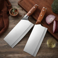 Chinese Chef Knife Handmade 9Cr18MoV Steel Blade Cleaver Slicing Longquan Kitchen Knives Wood Handle Professional Cooking Tools