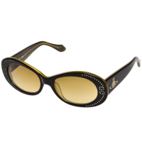 【Vivienne Westwood】英國精品時尚圓框系列造型太陽眼鏡(VW62404-亮土黃)