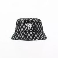 MLB Topi MLB NY MONOGRAM WHITE BLACK 2 BUCKET HAT 100% ORIGINAL