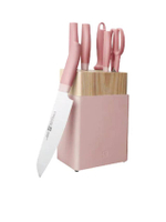 KNIFE BLOCK SET 7PCS PINK