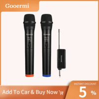 Gooermi B38s Dual Channel Wireless handheld Microphone System Noise Reduction Adjustable Volume For Stage Performance