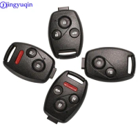 jingyuqin With Rubber Pad Car Key Remote Fob Cover For Honda Accord CRV Pilot Civic 2003 2007 2008 2009 2010 2011 2012 2013