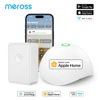 Meross HomeKit WiFi Smart Water Leak Sensor Wireless Detector Water leakage Alarm Security Work with Alexa SmartThings