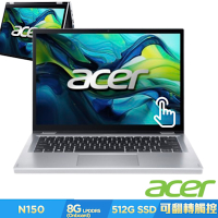 Acer 宏碁 Aspire Go Spin AGSP14-31PT-C41L 14吋筆電(N150/8GB/512GB/Win11)
