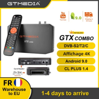 GTMEDIA GTX Combo 4K 8K S905X3 Android 9.0 + DVB-S2X/T/T2/C/C2 TV BOX satellite TV receiver set BOX Support Paris France PK GTC