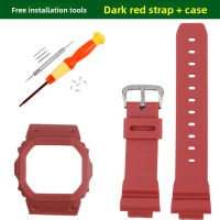 Rubber Strap+Case for Casio G-shock DW-5600 5610 GW-M5610 GW-B5600 Men Replace Bracelet Watch Band B